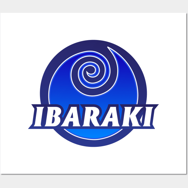 Ibaraki Prefecture Japanese Symbol Wall Art by PsychicCat